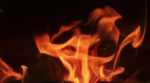 Fire flames, slow motion Stock Footage 45867182