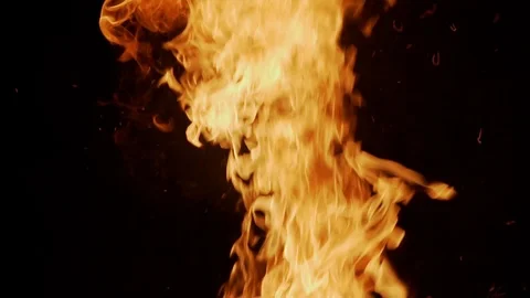 Fire flames in slow motion. Video stock 126262648
