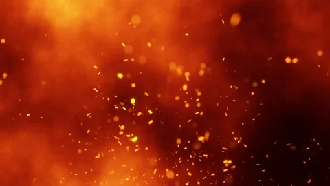 Fire flames with sparks background Stock Footage 337572637