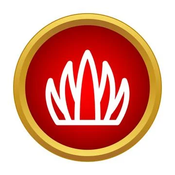 Fire flames symbol inside red circle icon Illustrazione stock