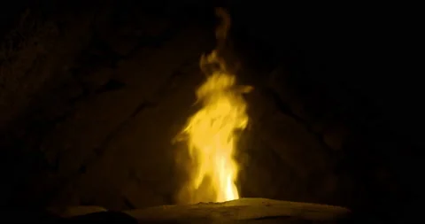 Fire Flames Torch Ignited Burning. Real Flames Black Background. Real Fire. Stock Footage 156989261