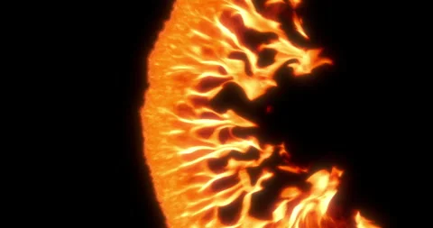 Fire Flames Transition With a Separate Mask Pack Video stock 271349229