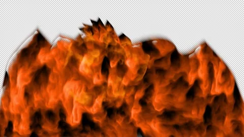 Fire flames on transparent background	 Video stock 331492332