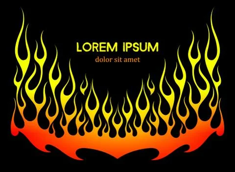 Fire flames vector background element Stock Illustration