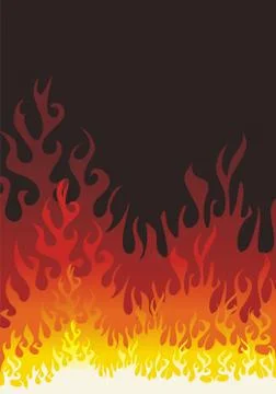 Fire flames vector background Stock Illustration