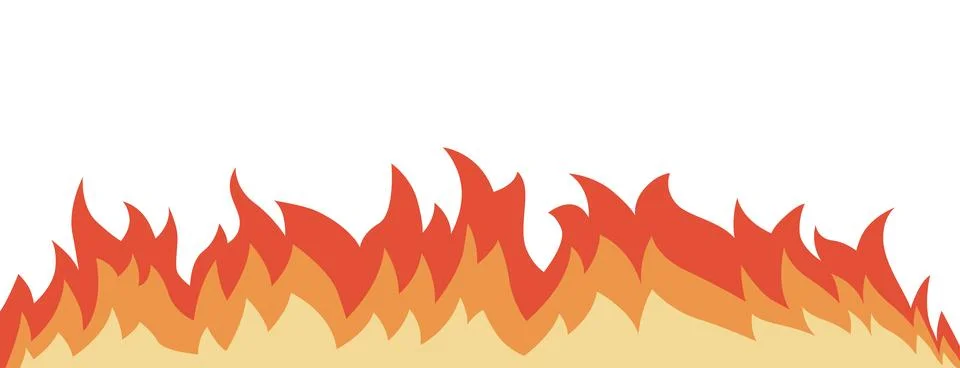 Fire flames vector, fire with dynamic flames Stock Illustration