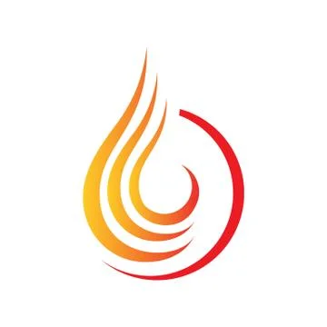 Fire flames vector icons vector logo design in white background Stock Illustration