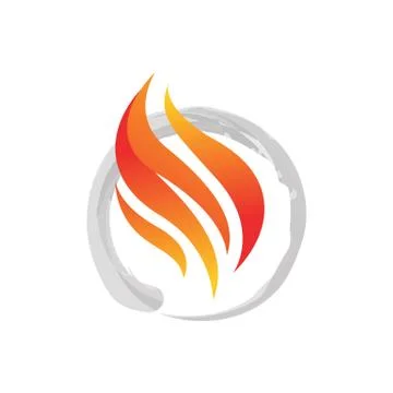 Fire flames vector icons vector logo design in white background Illustrazione stock