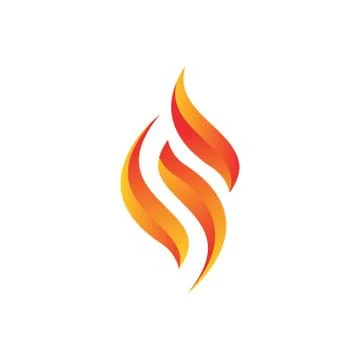 Fire flames vector logo design icons illustrations in white background イラスト素材