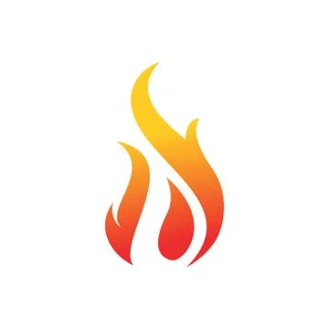 Fire flames vector logo design icons illustrations in white background Illustrazione stock