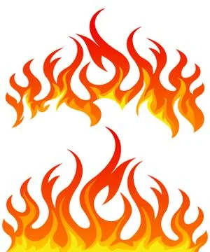 Fire flames vector set Stockillustratie
