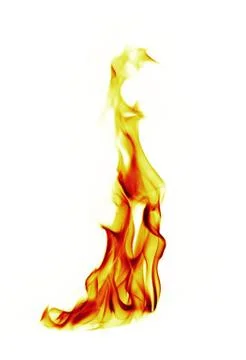 Fire flames on white background Stock Illustration