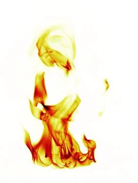 Fire flames on white background Stock Illustration