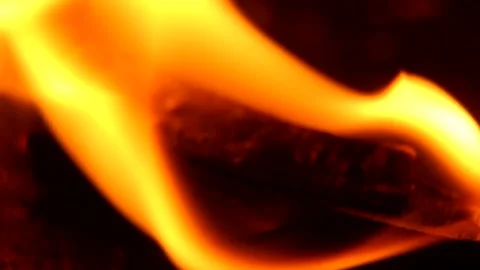 Fire Flames From Wood Ember for Grill Bbq Firewood Stock Footage 164986482