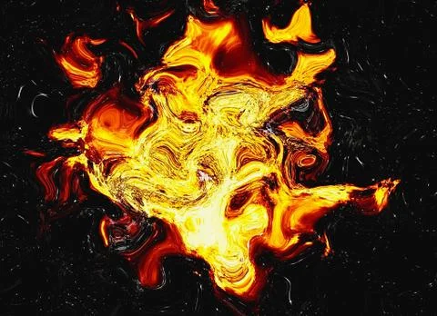 Fire flash on black backgrounds Stock Illustration
