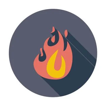 Fire flat icon 库存插图
