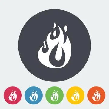 Fire flat icon Stock Illustration