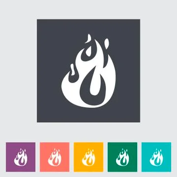 Fire flat icon 库存插图