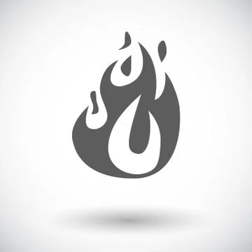 Fire flat icon Stock Illustration