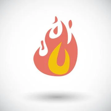 Fire flat icon Stock Illustration