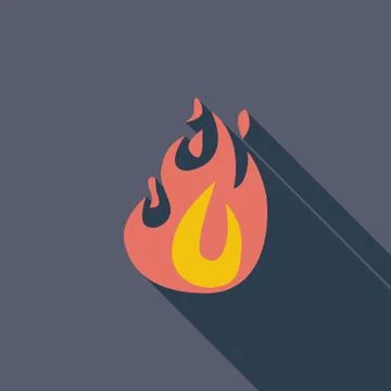 Fire flat icon Stock Illustration