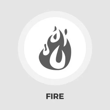 Fire flat icon 库存插图