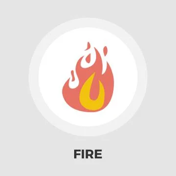 Fire flat icon Illustrazione stock