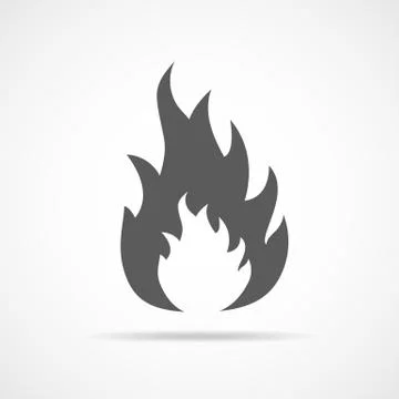Fire flat icon. Vector illustration. Stock Illustration