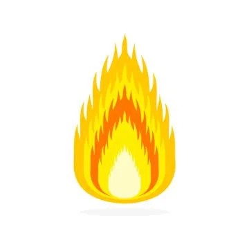 Fire flat icon. Vector illustration. Stock Illustration