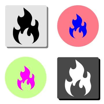 Fire. flat vector icon Illustrazione stock