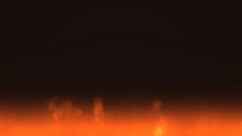 Fire flickering and glowing in dark background Stock Footage 338397390