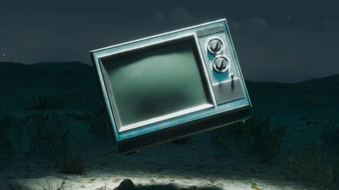 Fire Up Floating Tv Stock Footage 296181444