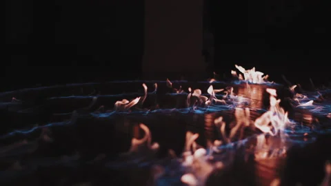 Fire on the floor. fire at home.fire on the floor. fire at home. Stock Footage 138122577
