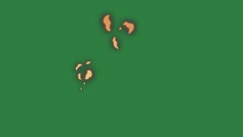 Fire Flying With Arrow On Green Screen Chroma Key Background Vidéo 338011849