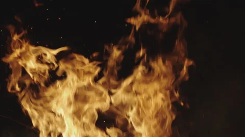 Fire With Flying Particles 스톡 동영상 150690705