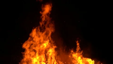 Fire Stock Footage 123215381