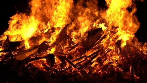 Fire Stock Footage 123215630