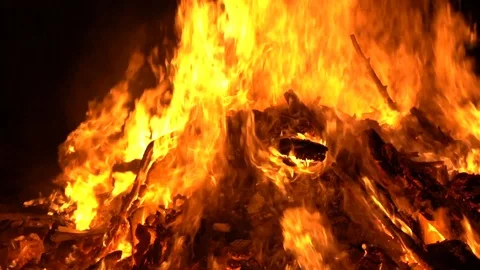 Fire Stock Footage 123215644