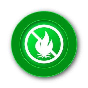 Fire forbidden icon. Internet button on white background.. Stock Illustration