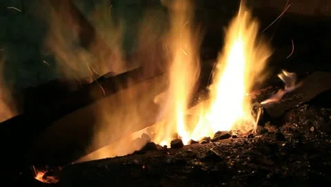 Fire in the forge 1 Video stock 11410259