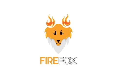 Fire fox logo Stock Illustration