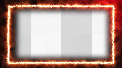 Fire Frame Alpha Channel Stock Footage 154248152