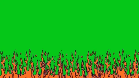 Fire frame animation on green screen Vidéo 329398952