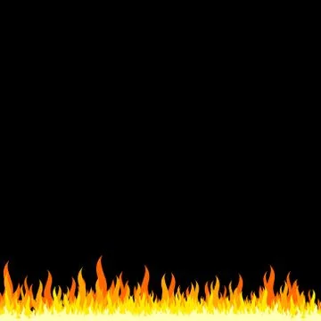 Fire frame - black background Stock Illustration