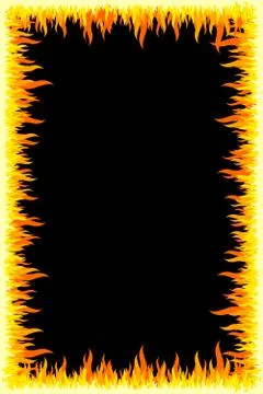Fire frame - black background Stock Illustration