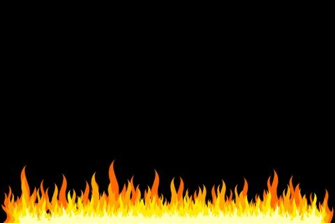 Fire frame - black background Stock Illustration