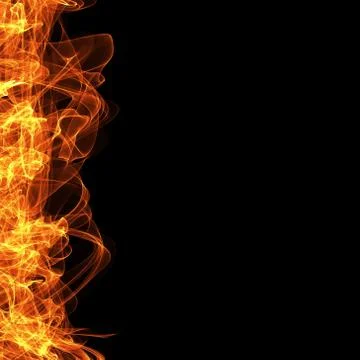 Fire frame black background, template for website computer graphic and internet Illustrazione stock