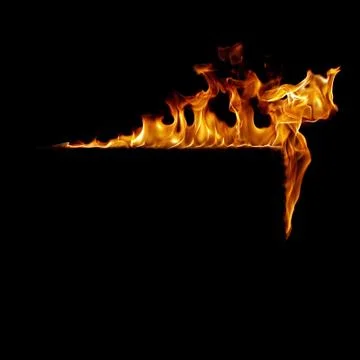 Fire frame on  black Stock Photos