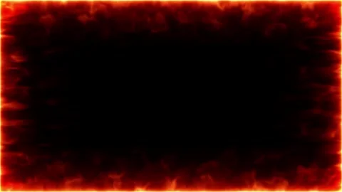 Fire frame black screen. fiery frame made of intense flames with empty spac.. Stock Footage 314253540