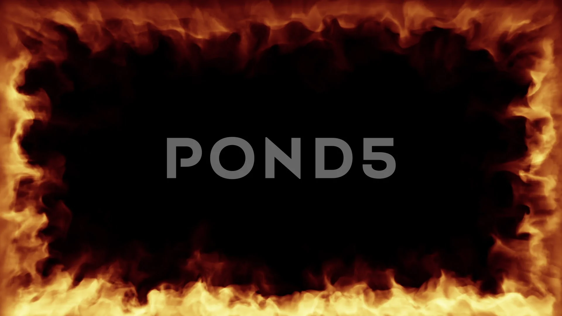 Fire frame burning isolated overlay on b, Stock Video